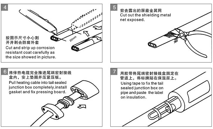 pipe heating cable